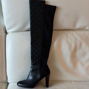 Stuart Weitzman Quilted Black Over the Knee Boots